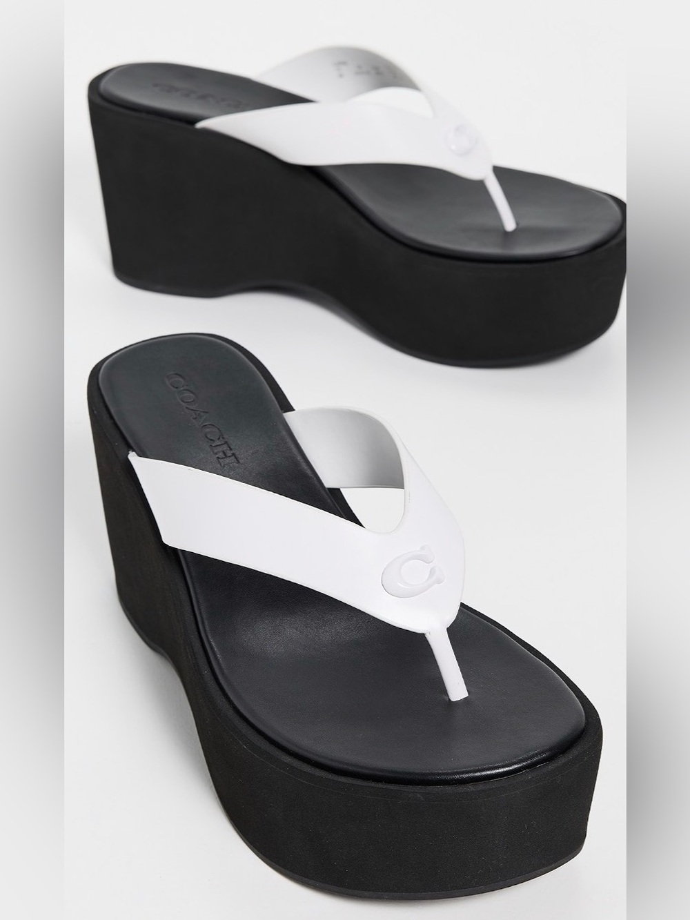 Coach sculpted C platform flip-flops - Picture 5 of 5